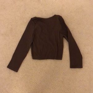 zara quarter sleeve crop top